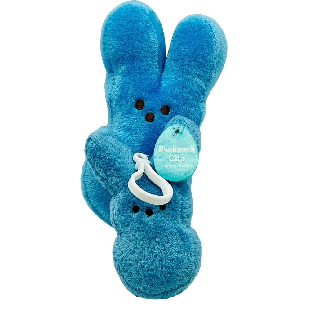 Peeps Plush Blue Bunny Rabbitβ and Backpack Clip 6 and 4" Stuffed Animal Easter